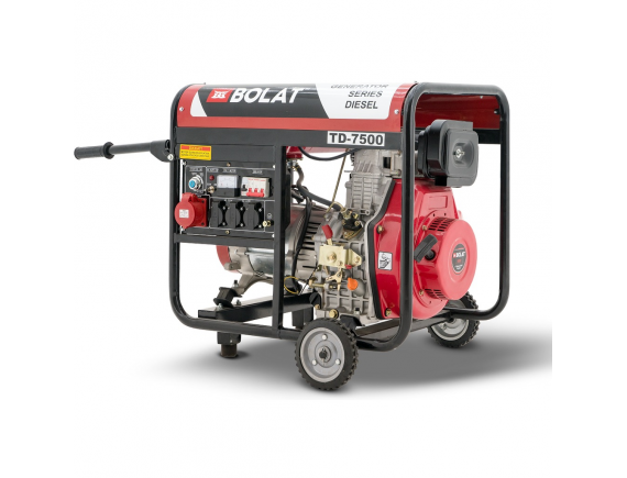 BOLAT TD-7500 TRİFAZE DİZEL JENERATÖR %100 BAKIR SARGILI 456 CC