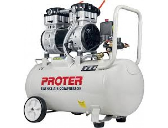PROTER 50 LT. 750W YAĞSIZ-SESSİZ HAVA KOMPRESÖRÜ ÇİFT PİSTONLU PR50S