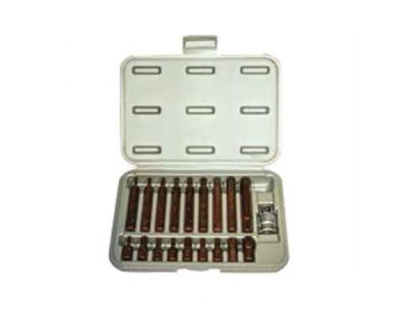 RICO 005-KK0003 19PC KAPLAMALI DELİKLİ TORX BİTS SET